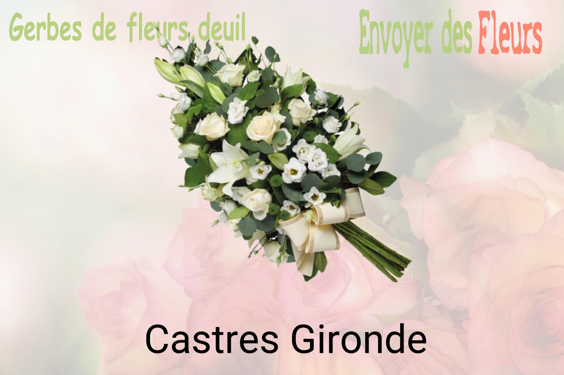 Gerbe de fleurs de deuil livrée à Castres-Gironde